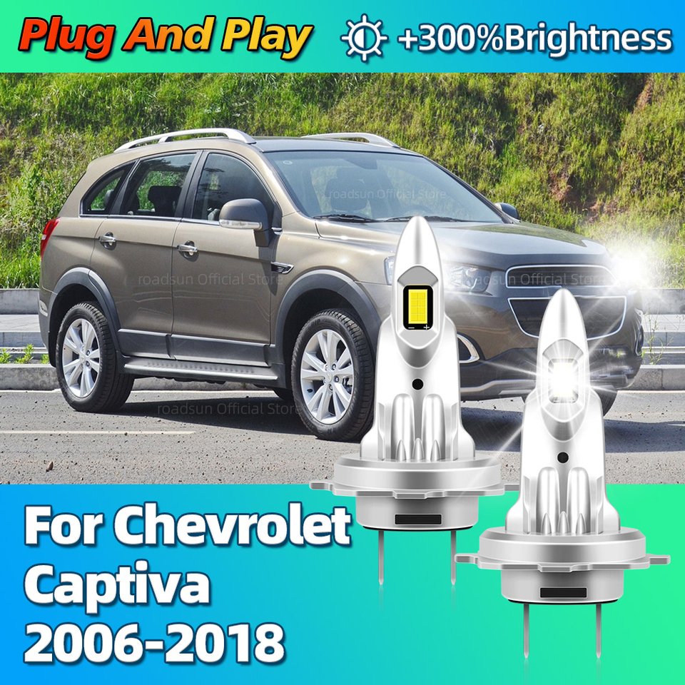 

2 шт. светодиодные фары 180 Вт Canbus автомобильные лампы 6000K CSP для Chevrolet Captiva 2006 2007 2008 2009 2010 2011 2012 2013 2014 2015-2018