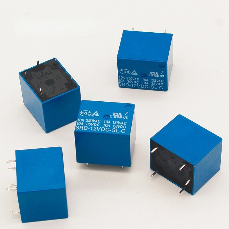 

5 шт./лот SRD-12VDC-SL-C 5 pin PCB тип 12V DC Power Relay