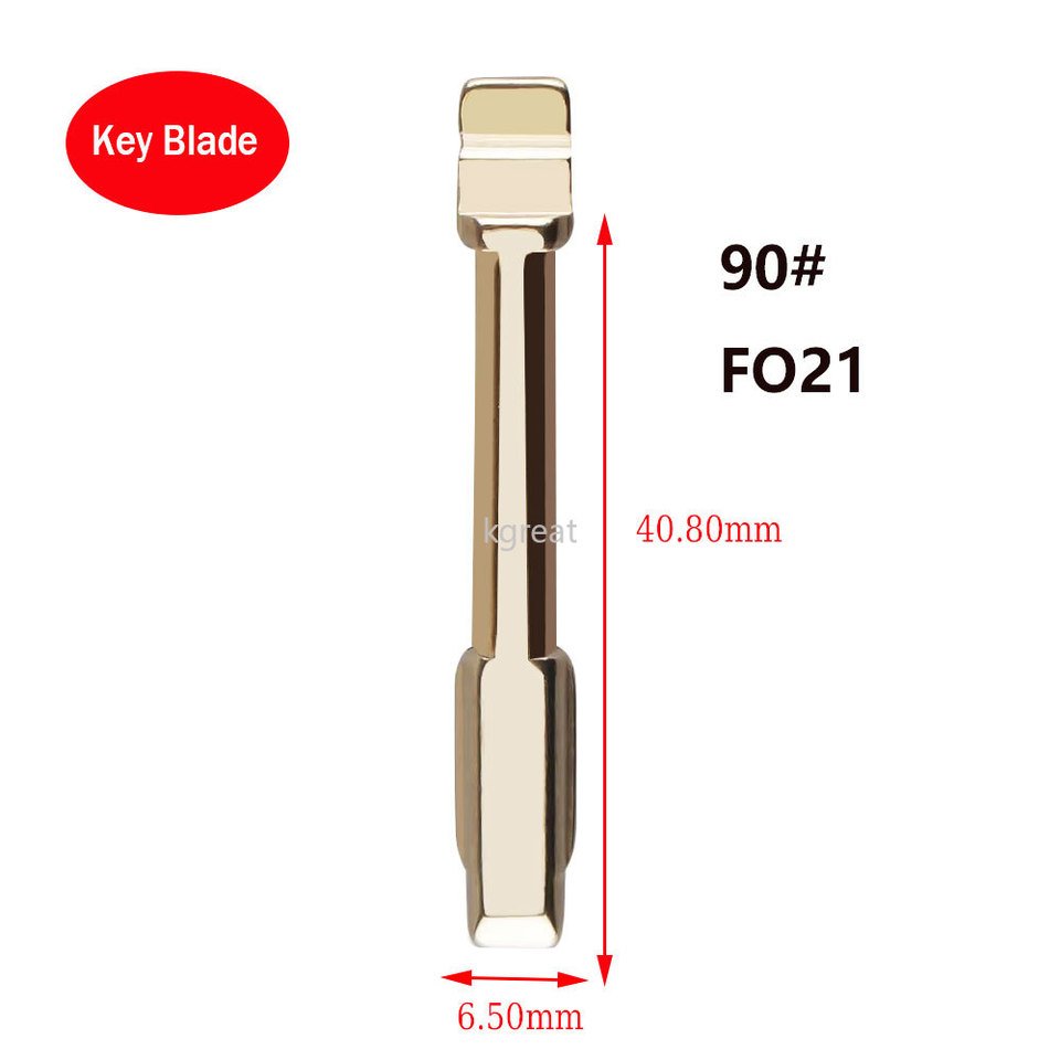 

10шт 90 # Необрезанный металлический лезвие ключа KD FO21, заготовка для ключей Ford Mondeo для Keydiy Xhorse VVDI, универсальные заготовки для автомобильных ключей No 90
