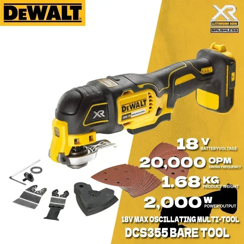 

DEWALT DCS355 Набор осциллирующих инструментов 18 В Бесщеточный аккумуляторный Starlock Совместимый многофункциональный осциллирующий многофункциональный триммер-пила