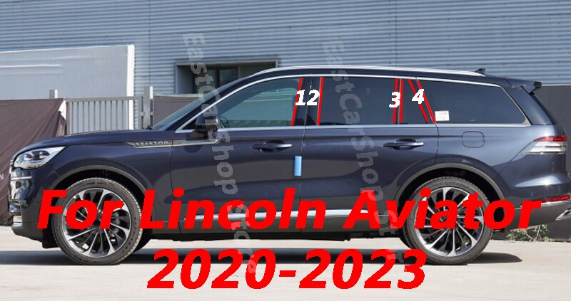 

Для Lincoln Aviator 2020 2021 2022 Автомобильная Центральная средняя Колонка PC Window B C столовая полоса стикер аксессуары крышка