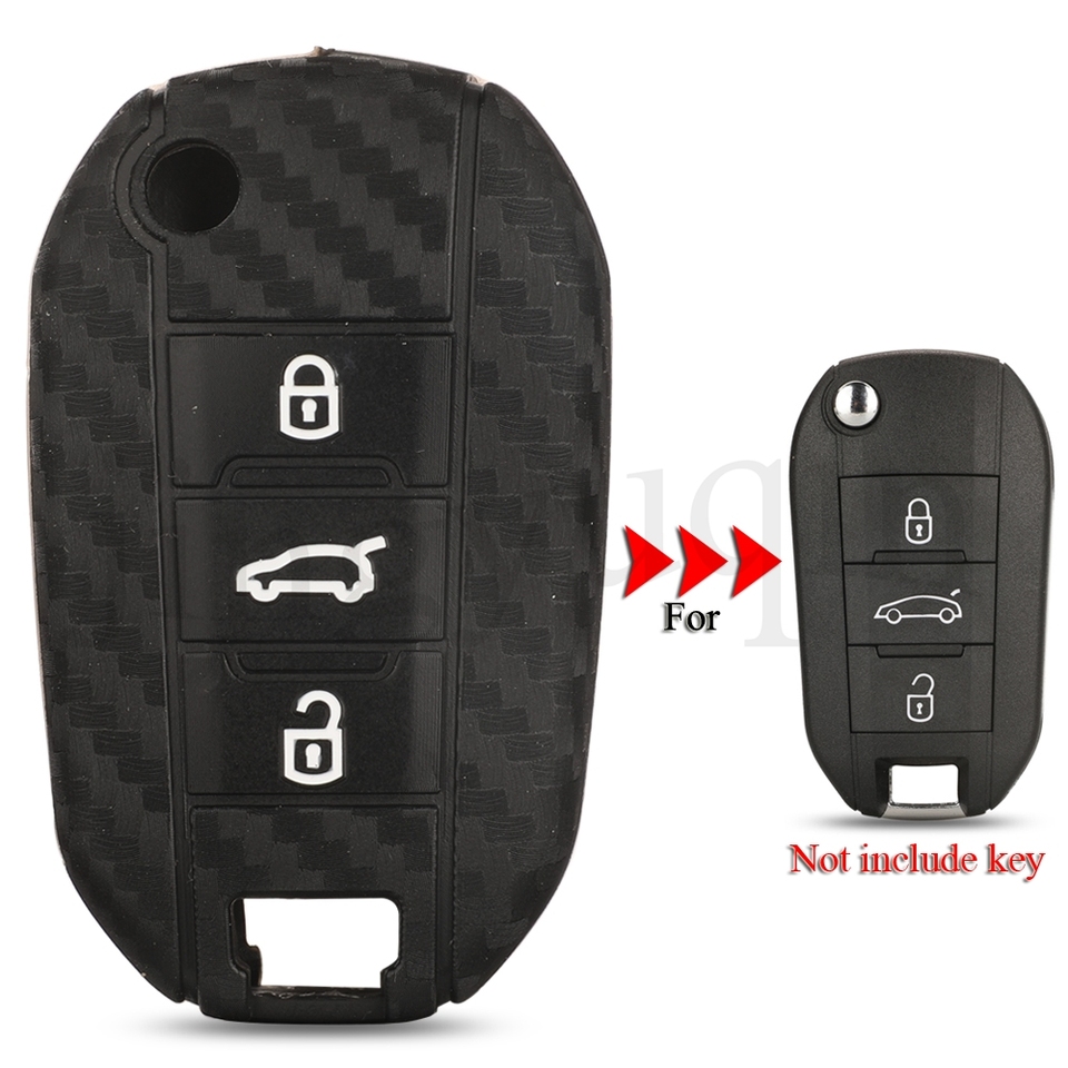 

Силиконовый чехол jingyuqin для Citroen C-Elysee C4 Cactus C3 Peugeot 208 2008 301 308 508 5008 RCZ Expert, 3-кнопочный чехол для автомобильного ключа