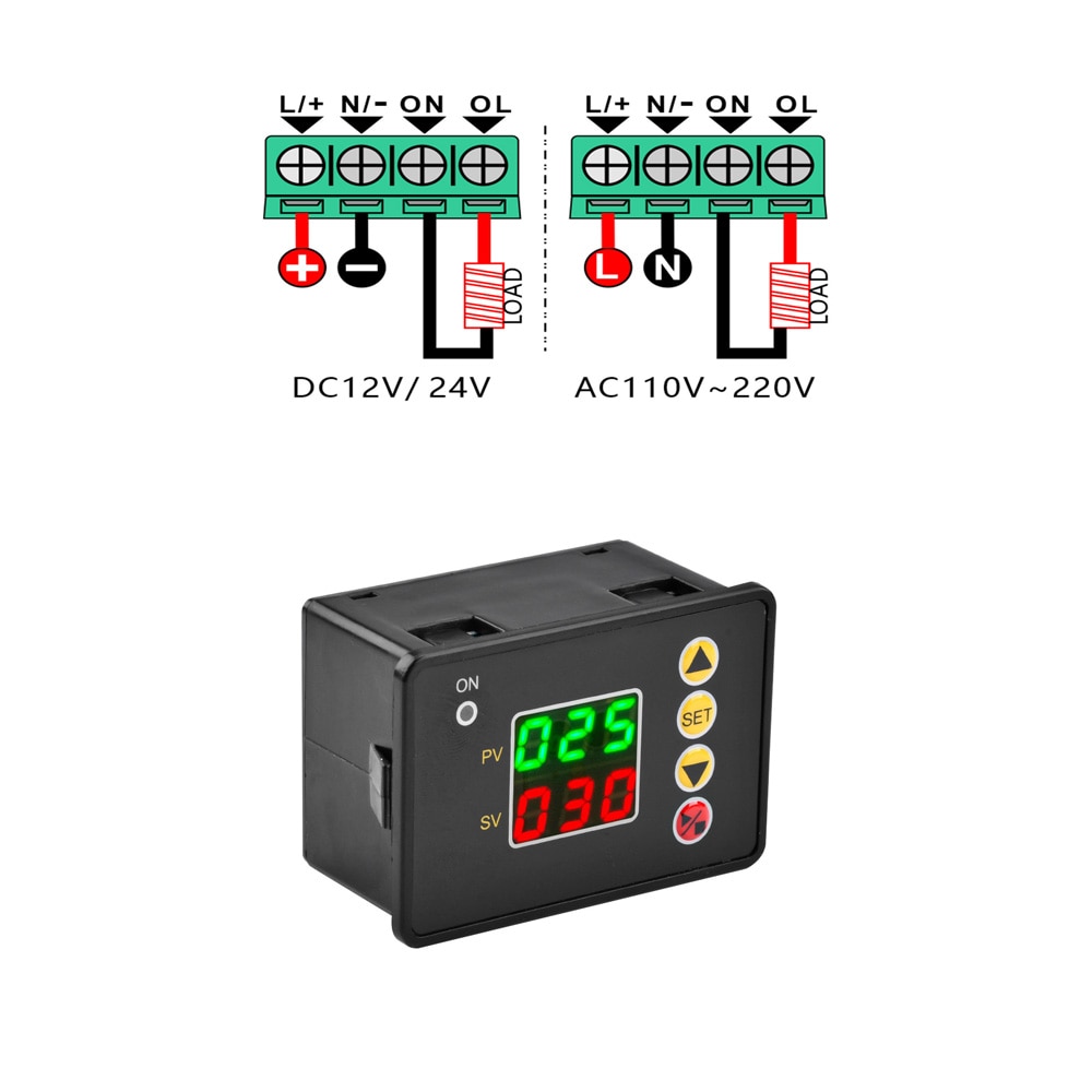 

Цифровое реле задержки времени Aideepen 110V 220V 12V 24V