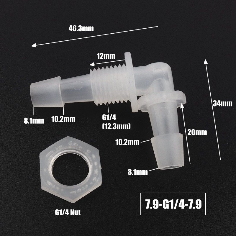 

Коленчатые соединители для шлангов NuoNuoWell M6 ~ 1/2", 5 шт.