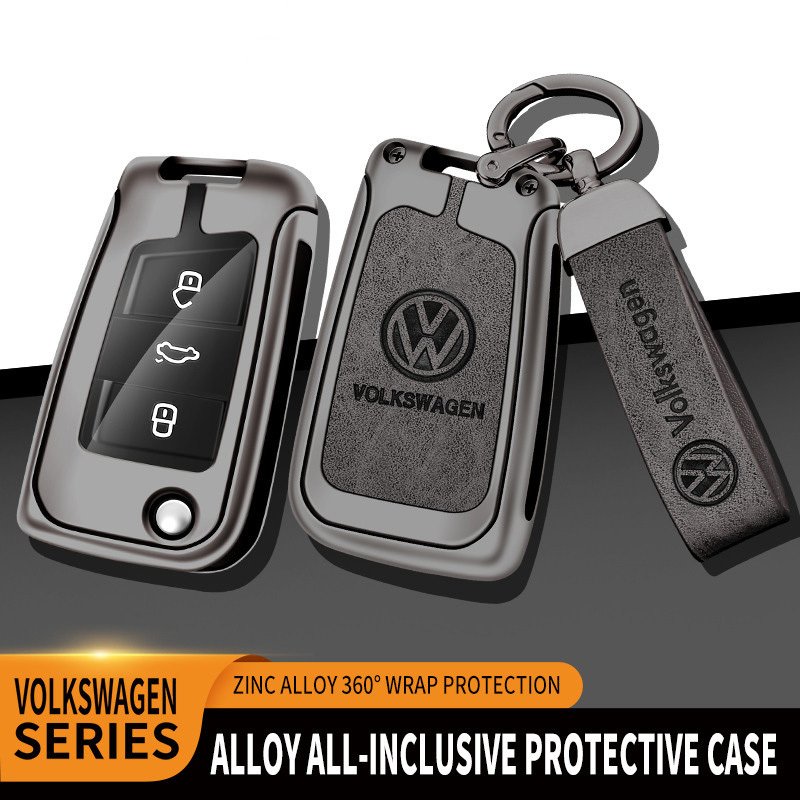 

Модный автомобильный флип-чехол для ключей из сплава, брелок для VW Volkswagen Golf 7 MK7 Tiguan MK2 T-roc T-cross, автомобильный брелок, аксессуары