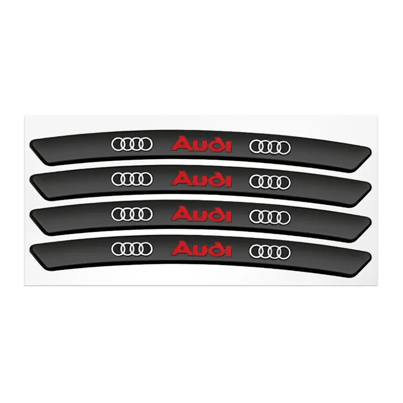 

4 шт. наклейки на ступицу колеса AUDI, алюминиевые декоративные полоски для Audi quattro Q1 A3 A4 A6 A5 Q5 A1 Q7 Q3 Q2 Q8 A7 A8 TT
