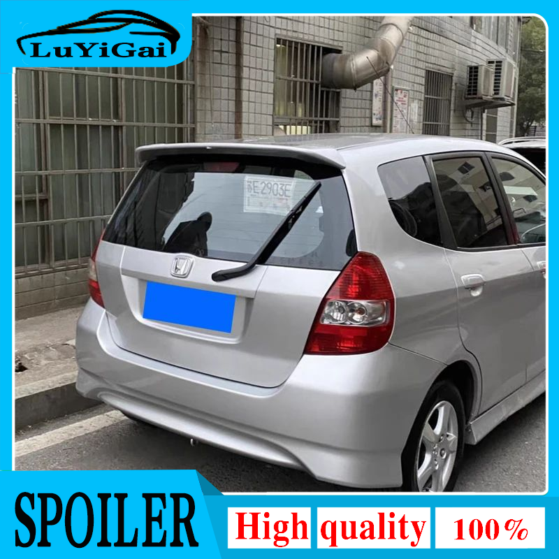 

Использование для Honda Jazz Fit 2004-2007 года, спойлер на крышу, АБС-пластик, углеродное волокно, заднее крыло багажника, комплект кузова автомобиля, аксессуары