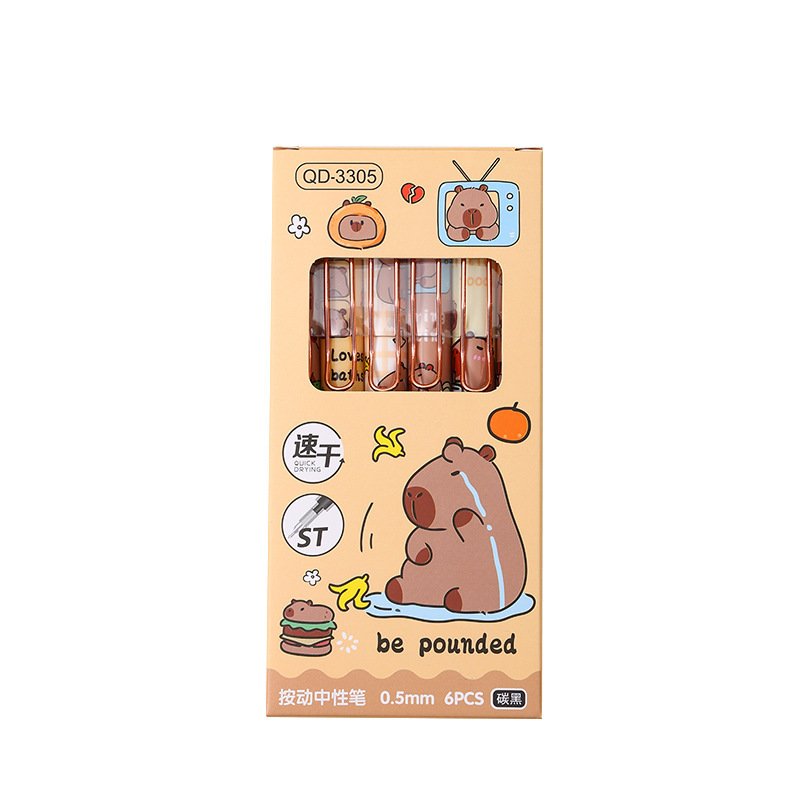 

MINISO Гелевые ручки Капибары 6шт