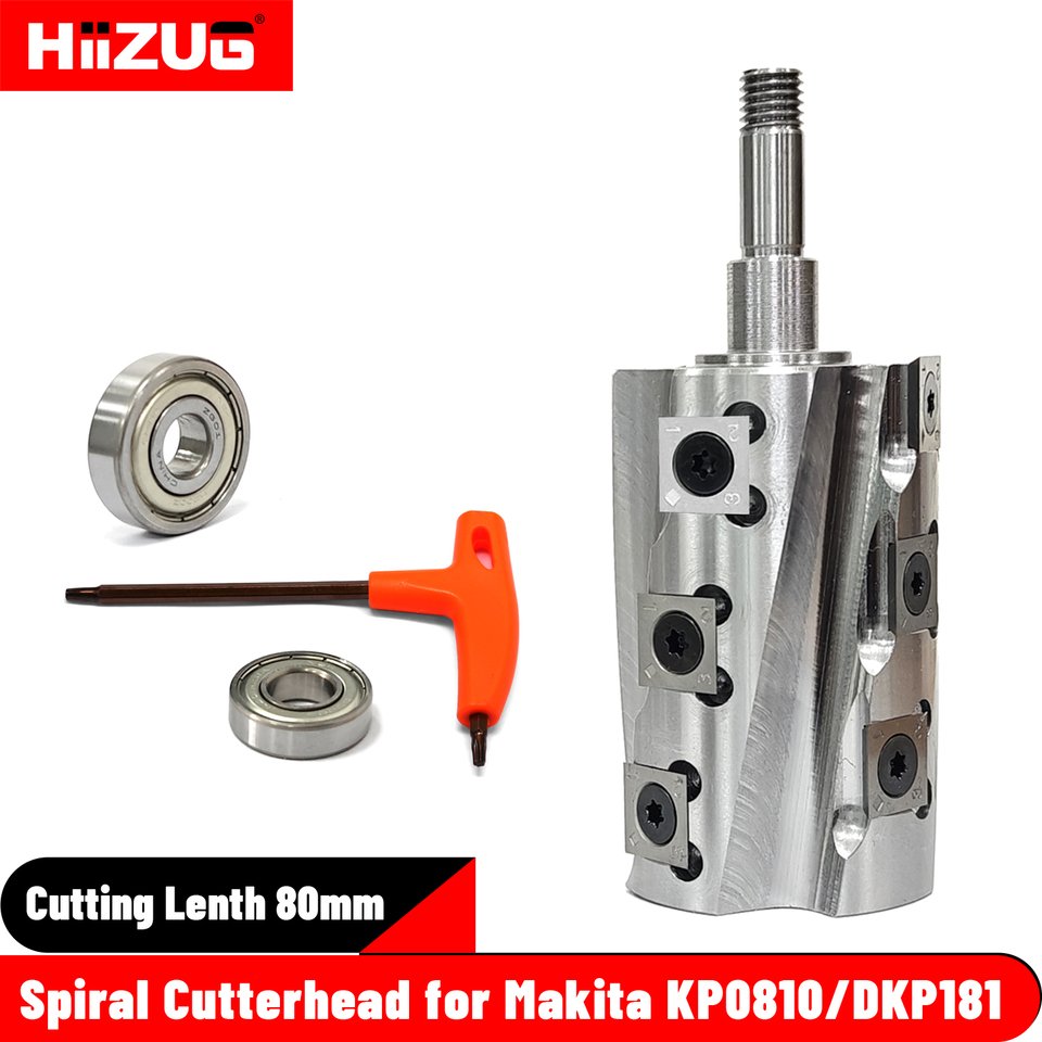 

Makita KP0810 Makita DKP181 Спиральная винтовая режущая головка, длина резки 82 мм, толщина строгального станка по дереву, режущая головка