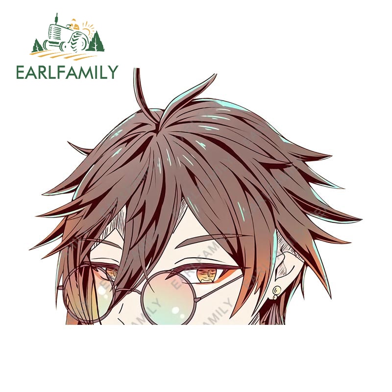 

EARLFAMILY 13 см для Zhongli Honkai Impact 3 автомобильные наклейки для ноутбука Виниловые автомобильные наклейки для мотоцикла Campervan RV JDM автомобильные аксессуары