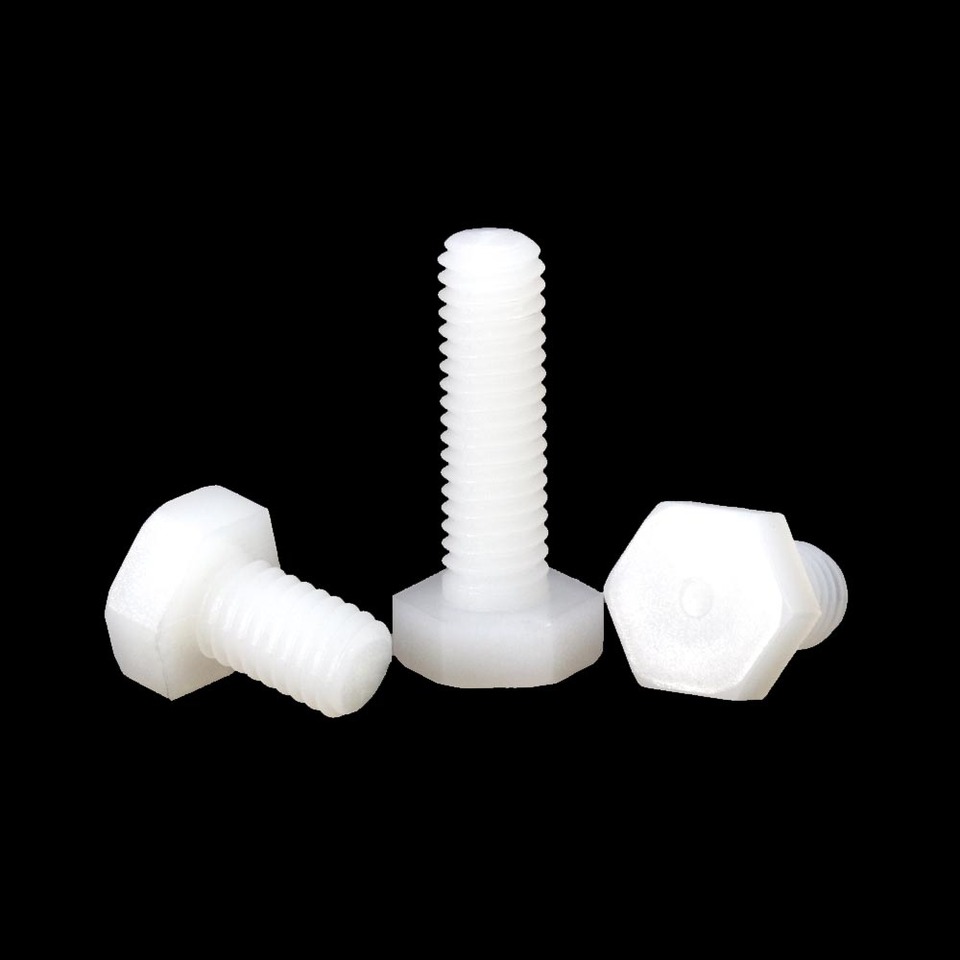 

TINGGOO Болты с шестигранной головкой из белого нейлона М3-М16 5-120 мм