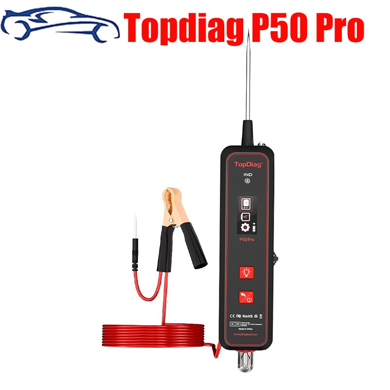 

Topdiag P50 Pro автомобильный тестер цепей электрический осциллограф комплект зондов мощности 12 В 24 В аккумулятор автомобильный диагностический инструмент