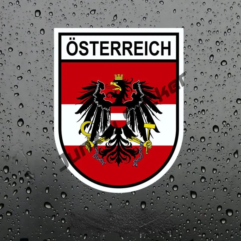 

Наклейка на герб Австрийской Республики, ПВХ стикер, наклейка Osterreich, немецкая наклейка, наклейка с национальным флагом австрийского герба, аксессуары для автомобиля