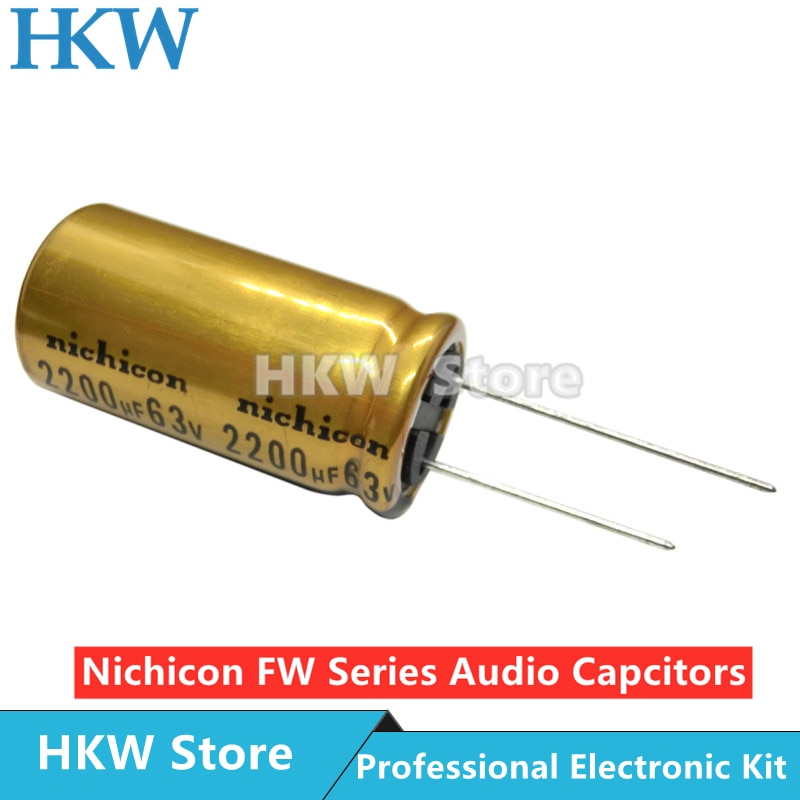 

5 шт., электролитические конденсаторы NICHICON MUSE 2200 мкФ, 63 В