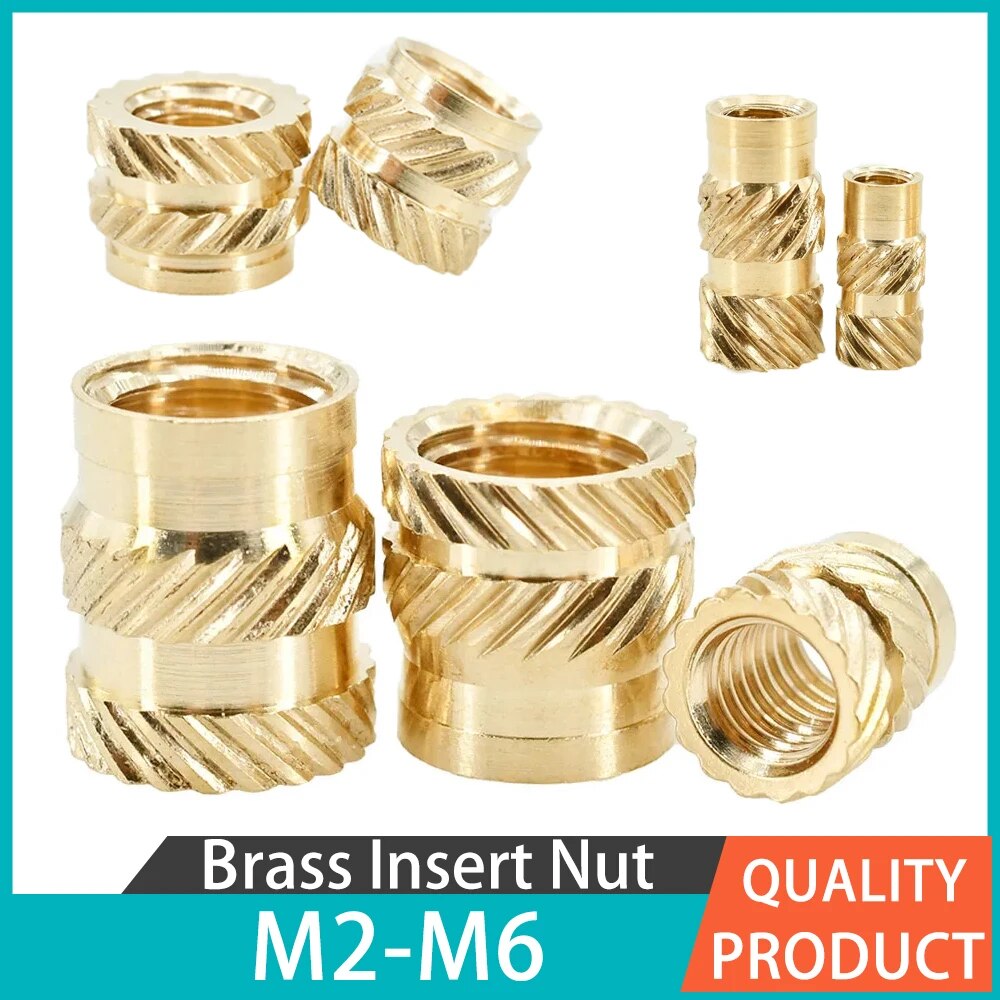 

Латунные гайки-вставки M2 M2.5 M3 M4 M5 M6