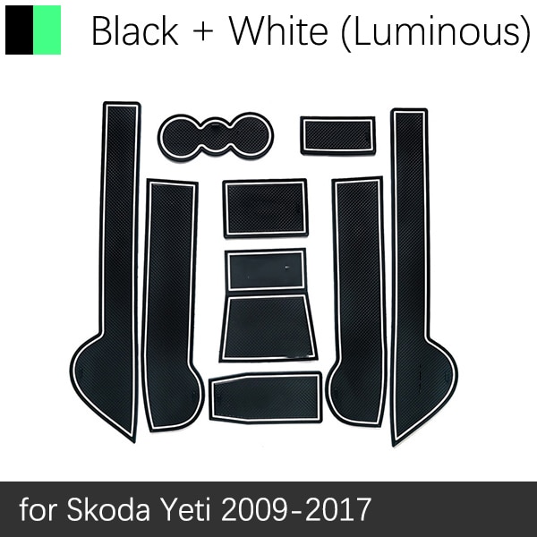 

Для Skoda Yeti 2009 ~ 2017 2011 2013 2015 2016 резиновый противоскользящий коврик для двери, паз, подстаканник, слот для ворот, каботажное судно, аксессуары для интерьера автомобиля