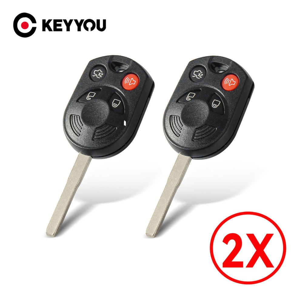

KEYYOU 2x чехол для дистанционного ключа FOB для Ford Escape 2013-2019 Fiesta C-Max 2013-2019 Focus 2012-2019 Transit Connect 2013-2018