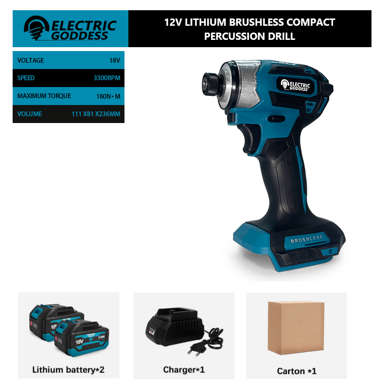 

Бесщёточная электродрель ELECTRIC GODDESS DTD173 180 Нм для аккумулятора Makita 18 В