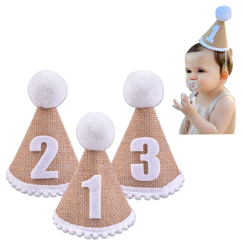 

Льняная кепка на день рождения для детей 1-3 лет