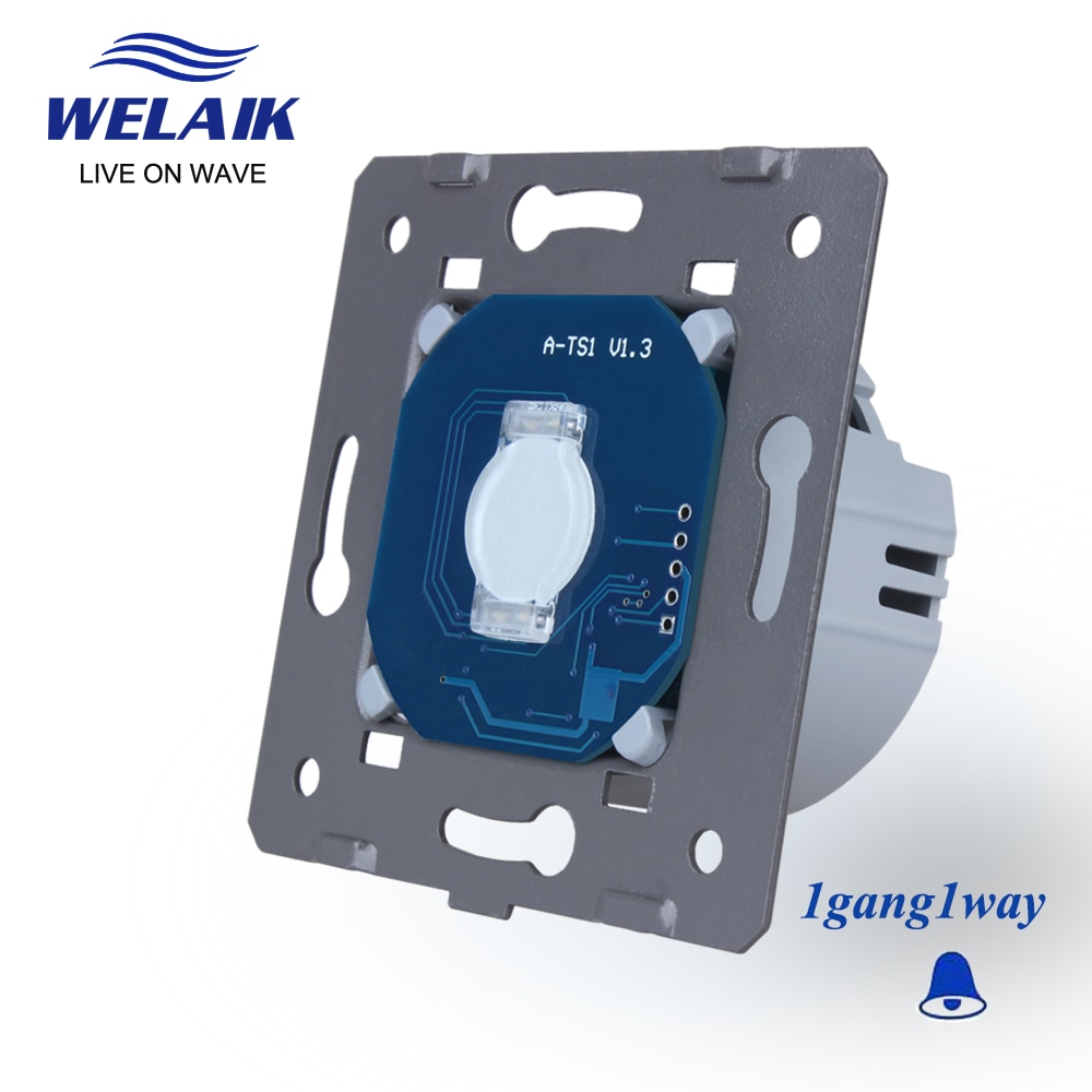 

WELAIK Сенсорный выключатель Doorbell 1Gang 1Way из закаленного стекла