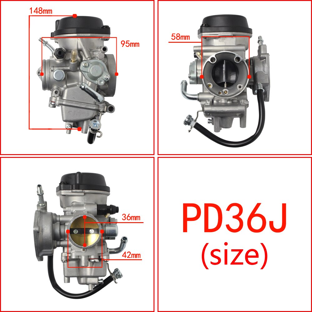 

Карбюратор PD36J 36 мм для KFX400 2003-2006 UTV Z400 LTZ400 Raptor 400 Kodiak 400 YFM400 Racing Мотокросс QUAD ATV Dirt Pit Bike