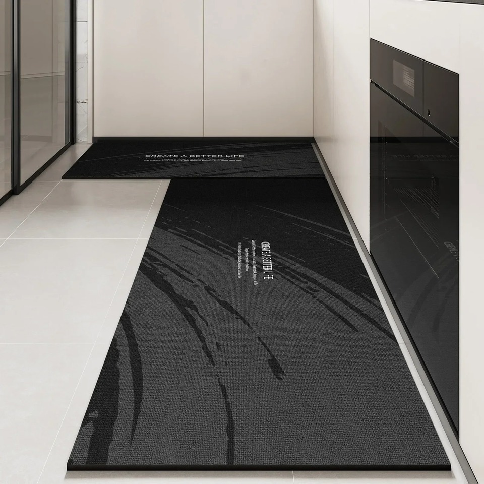

Rug for Kitchen Waterproof Floor Mat Pvc Leather Non-slip Foot Mats Oil-proof Long Carpet Solid Color Home Decoration Rugs 주방 카펫