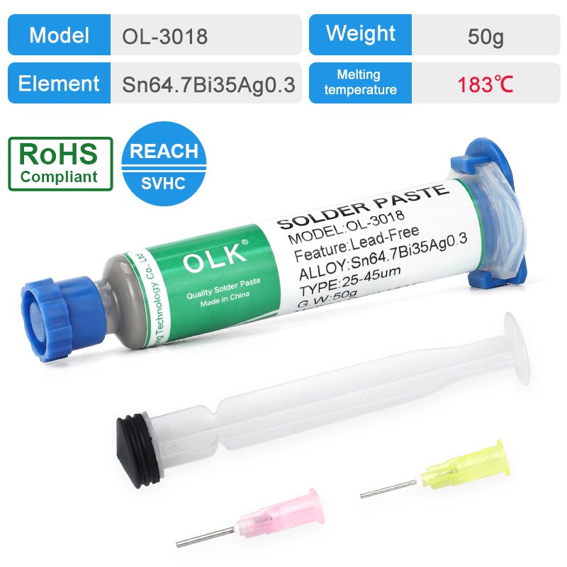 

Сварочный флюс OLK Sn42Bi58 для пайки iPhone