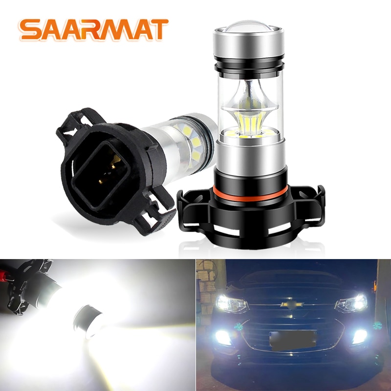 

2 шт. автомобильные противотуманные фары PSX24W H16 PWY24W PSY24W S19W автомобильные лампы светодиодные лампы 20SMD 3030 чип противотуманные фары дальнего света освещение 3000K 6000K