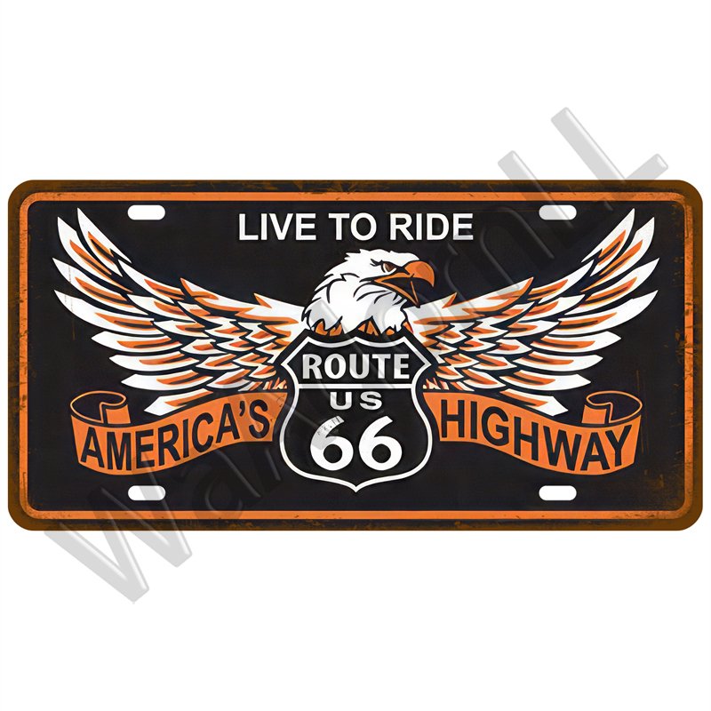 

Металлическая табличка Route 66
