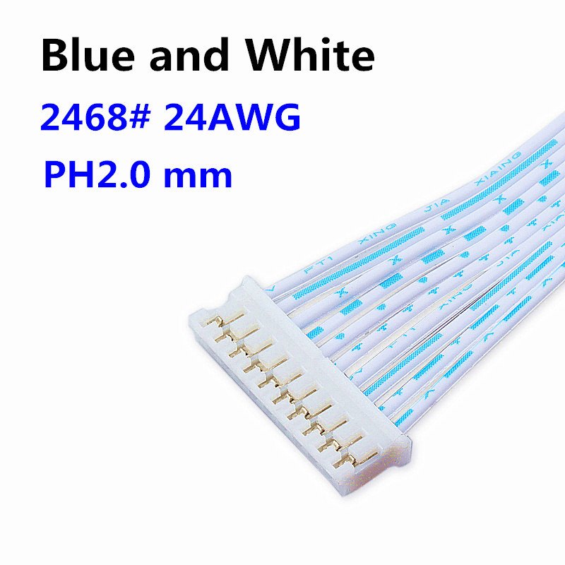 

5 шт. JST шаг 2,54 мм XH2,54 JST PH 2,0 мм разъем кабеля 30/20/10 см красный и белый/синий и белый кабель 2P/3P/4P/5P/6P/12P