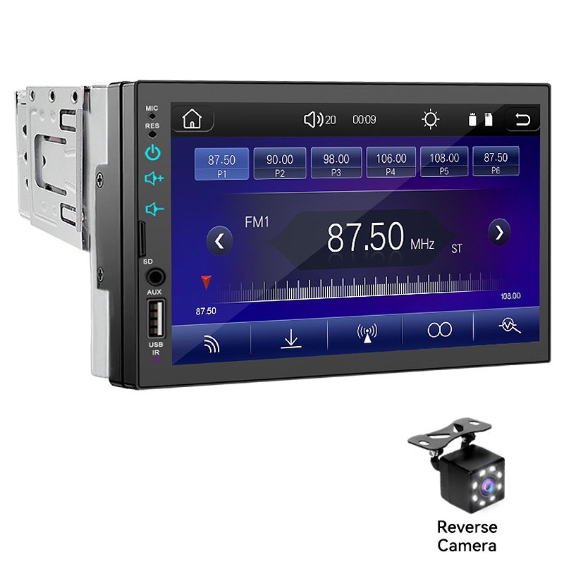 

AHOUDY MP5-плеер 1 Din 7 дюймов автомобильный радиоприемник мультимедиа Bluetooth FM TF Aux USB Mirrorlink универсальный