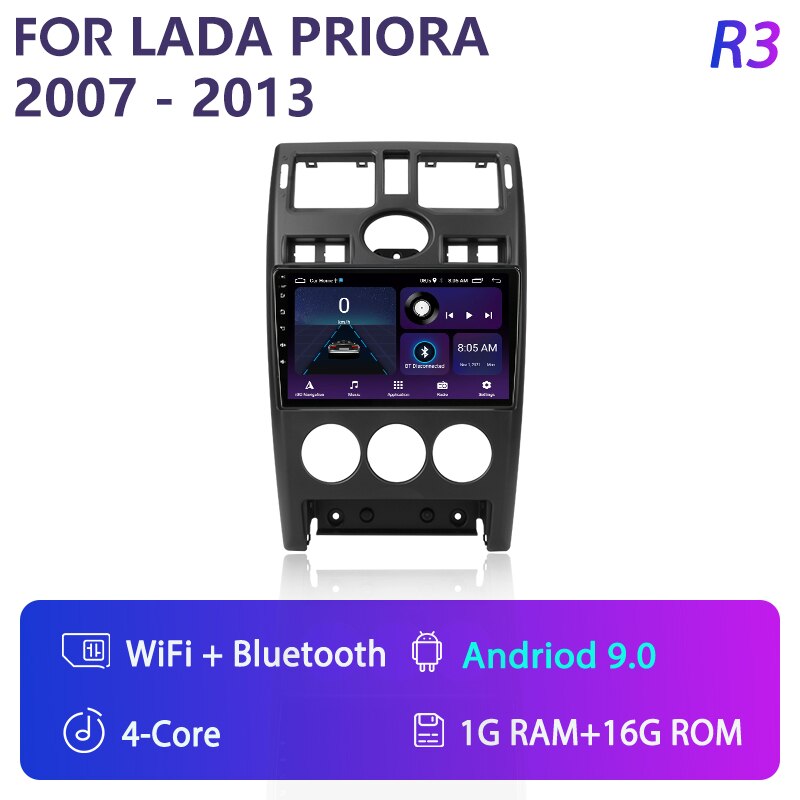 

Автомагнитола на Android 11 для LADA Priora 1 2007-2013 мультимедийный видеоплеер 2Din GPS навигация Carplay DVD головное устройство стерео аудио