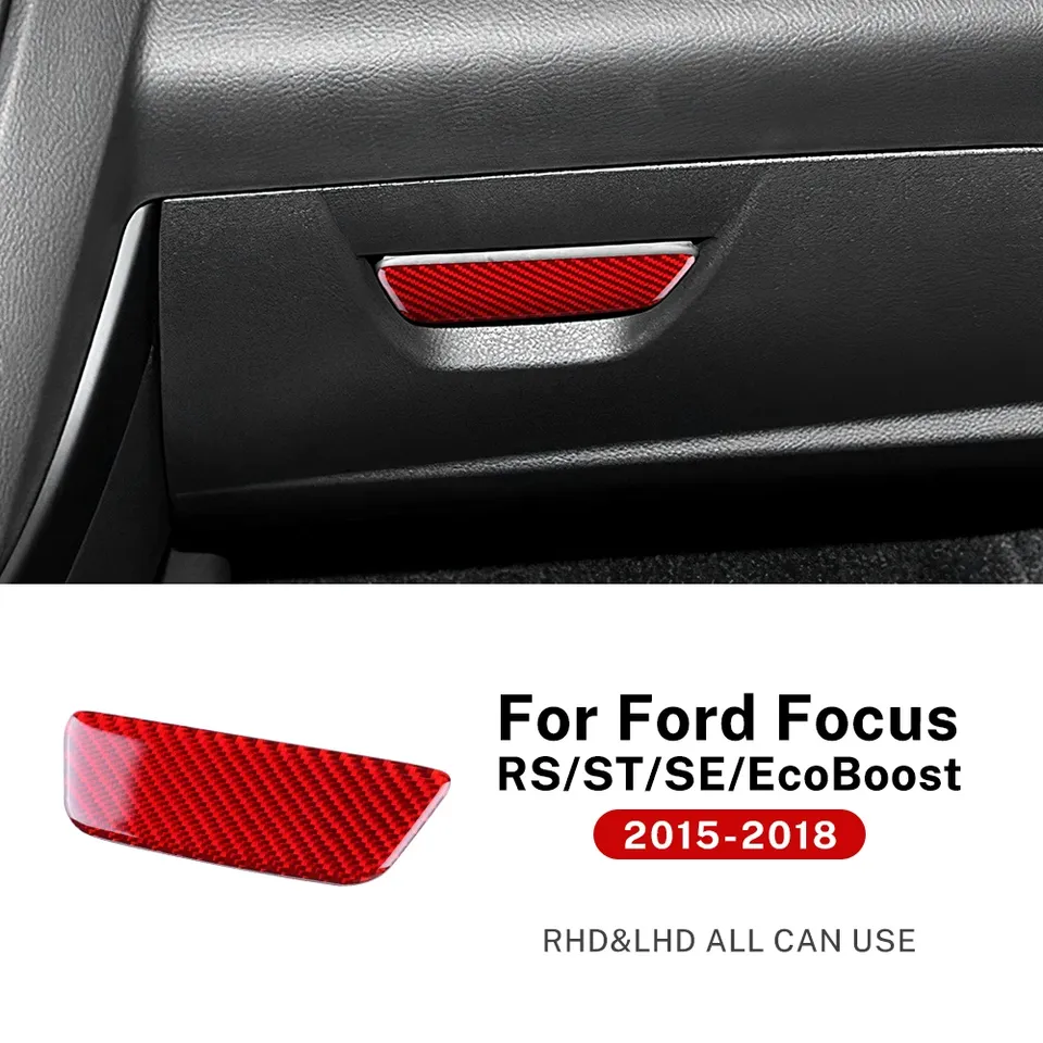 

Настоящая мягкая наклейка из углеродного волокна для Ford Focus SE RS ST Ecoboost 2015 2016 2017 2018 LHD RHD Автомобильная пассажирская перчаточная коробка, отделка панели