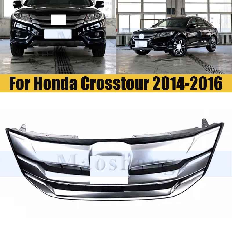

Решетка переднего бампера, маска для Honda Crosstour 2014-2016, хромированная решетка радиатора, средняя сетка, гоночные грили, автоматическая решетка