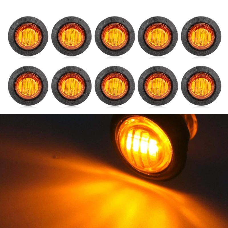 

10ШТ LED 12V-24V Auto Автомобиль Автобус Грузовик Вагоны Боковой габаритный индикатор Фонарь прицепа Задний боковой фонарь Аксессуары для грузовиков