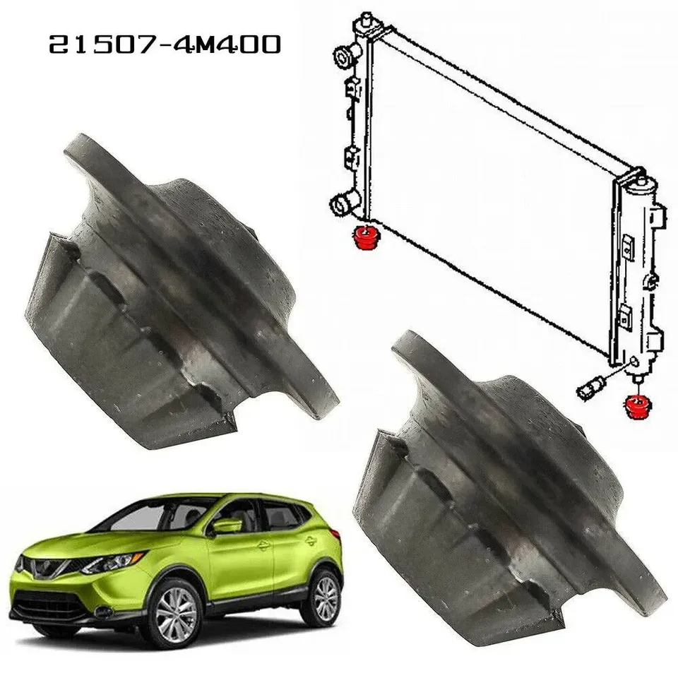 

2 шт., резиновая втулка радиатора для Nissan Navara Qashqai XTrail 21507-4M400 Almera Tino Juke Micra Note Navara NV200