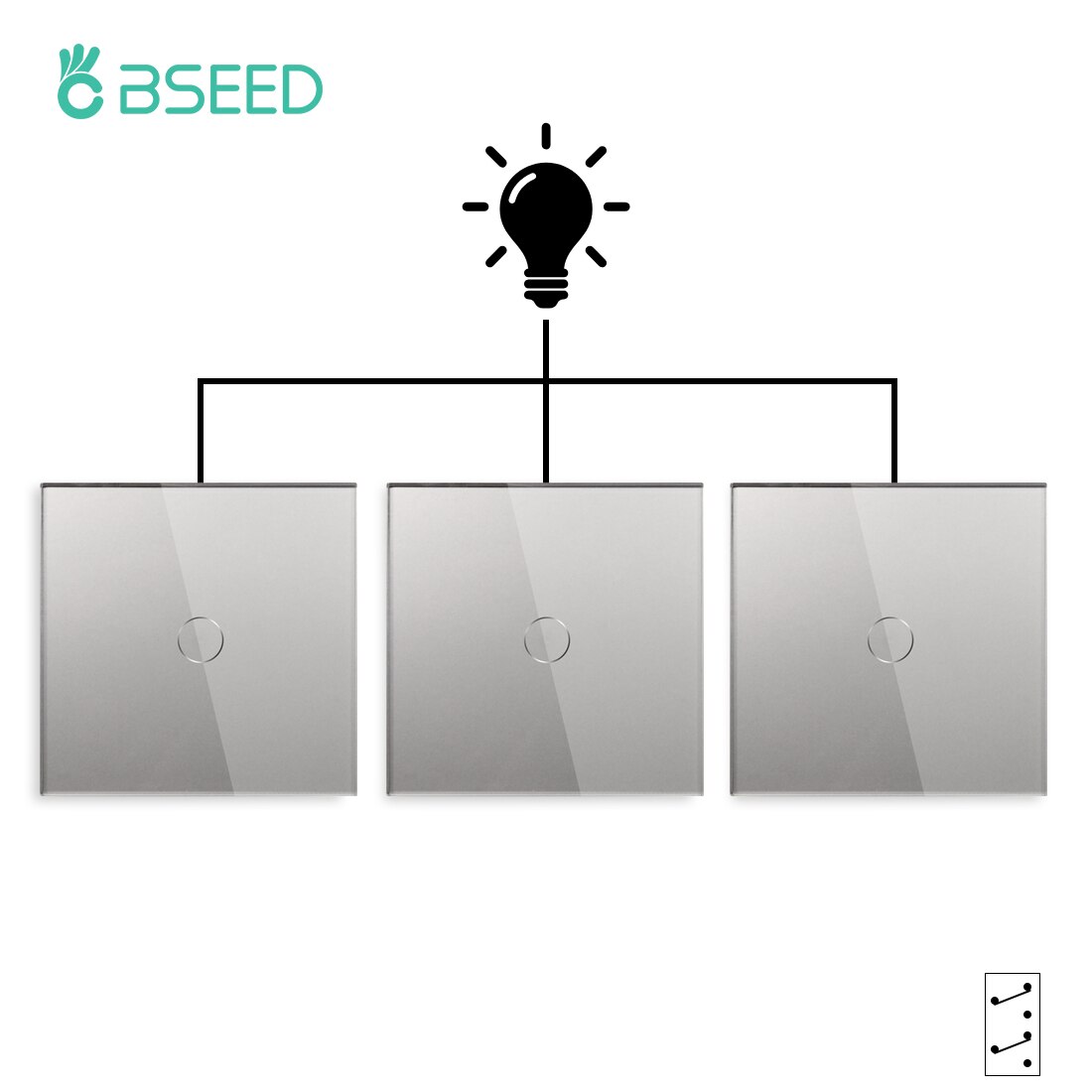 

Bseed сенсорные переключатели для лестницы 3 шт.
