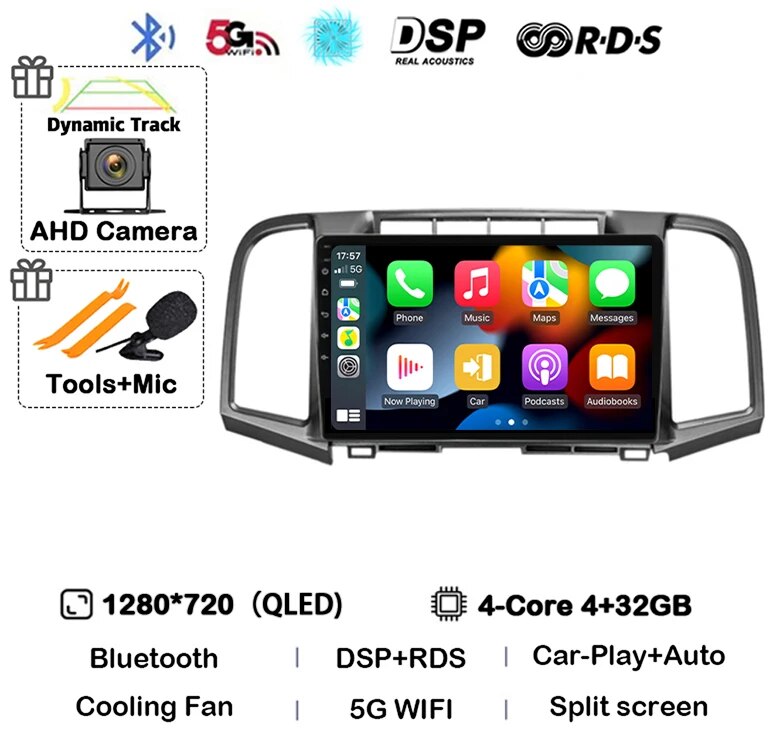 

Автомагнитола Carplay, Android 14, Wi-Fi + 4G для Toyota Venza 2008-2016, мультимедийный видеоплеер с GPS, стерео, головное устройство 2DIN, аудио DSP