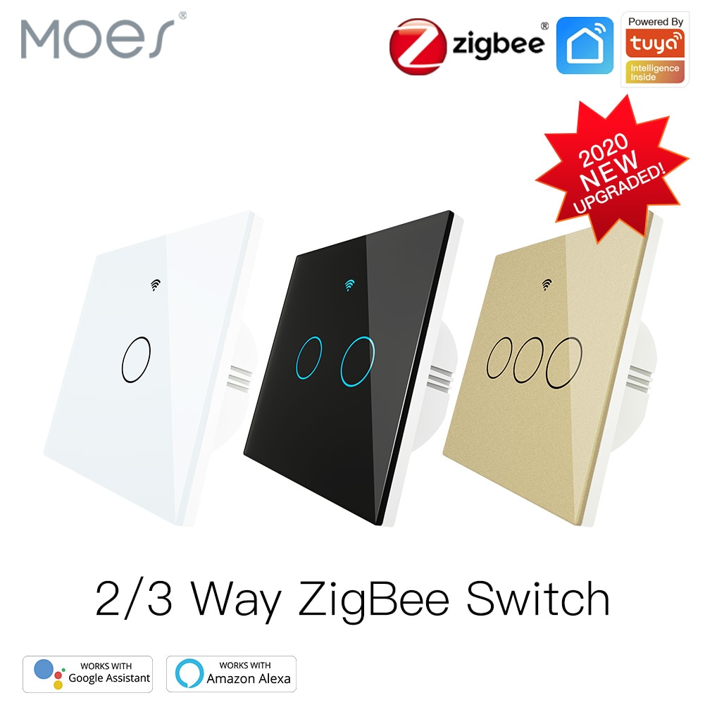 

MOES ZigBee Сенсорный умный выключатель света Smart Life/Tuya