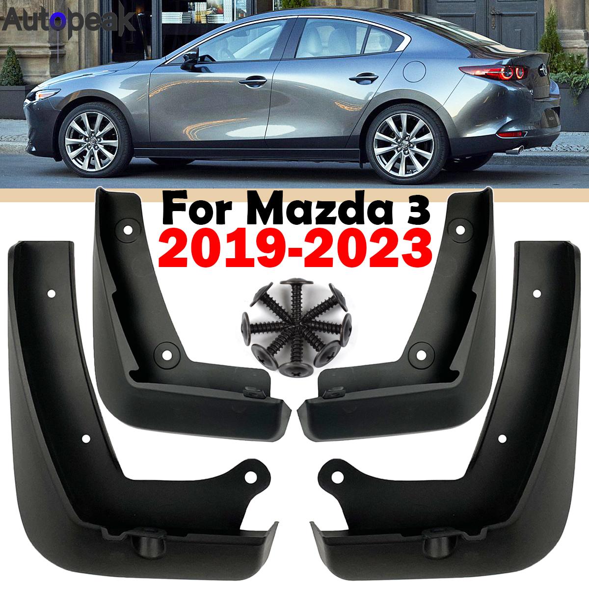 

4x для Mazda 3 BP 4-дверный седан 2019-2023 Автомобильные брызговики брызговики переднее и заднее крыло защитная крышка 2021 2022 2020