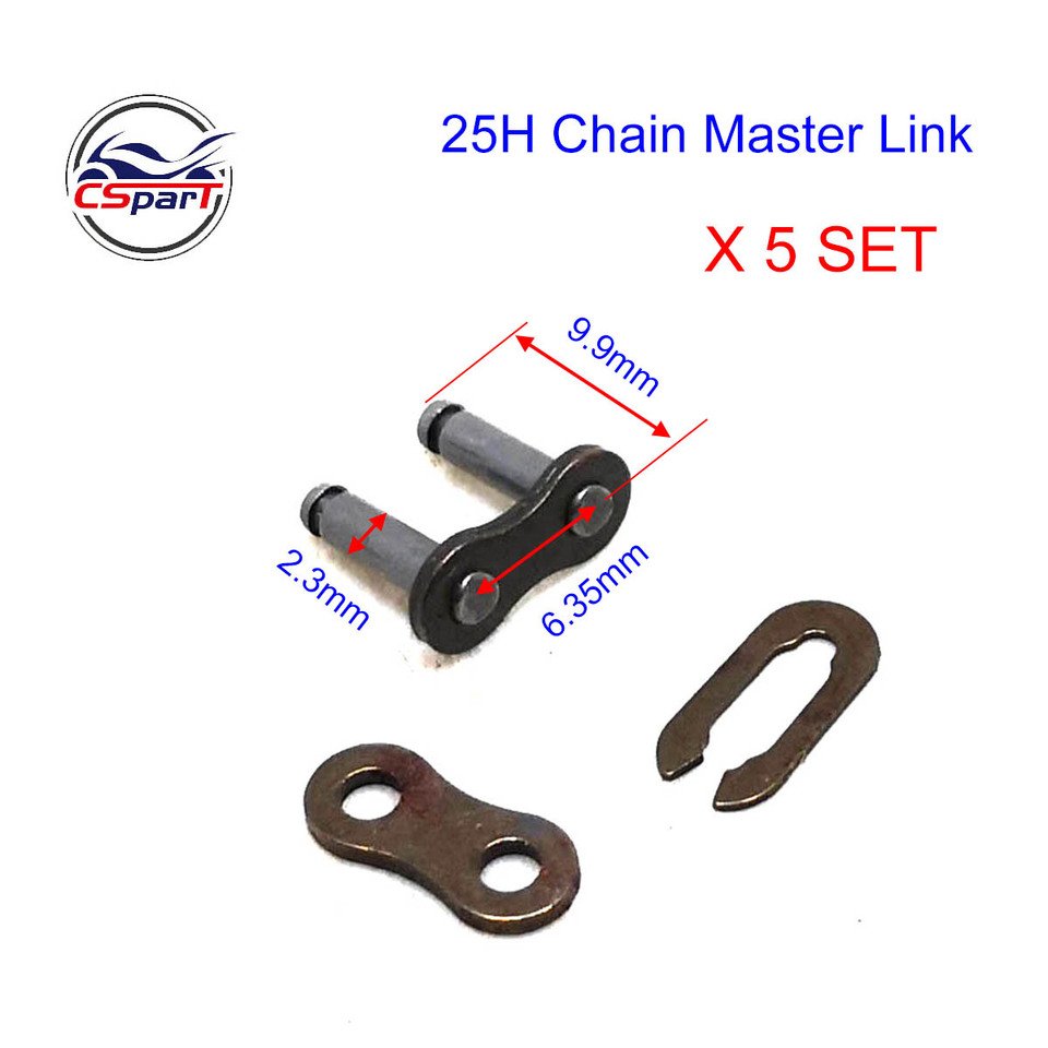 

25H T8F 420 428 428H 520 530 Chain Master Link Pocket Dirt Pit ATV Quad Go Kart E Газовый скутер Мотоцикл