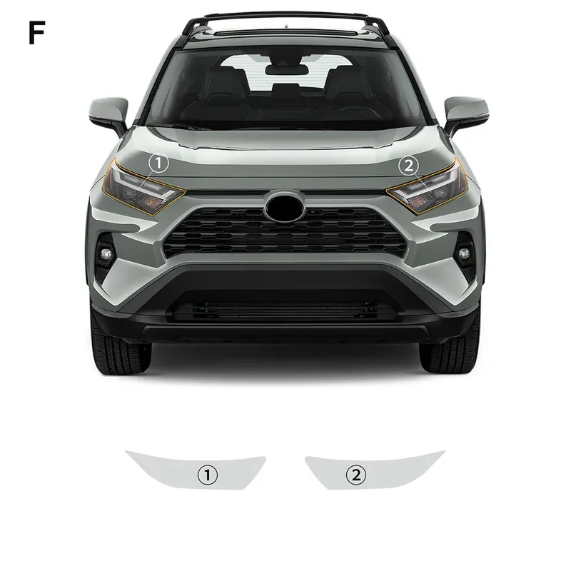 

Предварительно вырезанная защитная прозрачная пленка PFCC для Toyota RAV4 Hybrid XA50 2019-2024, передняя фара заднего вида PPF, ТПУ, прозрачная