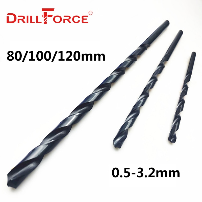 

Drillforce длинные спиральные сверла HSS M2 0,5-3,2 мм