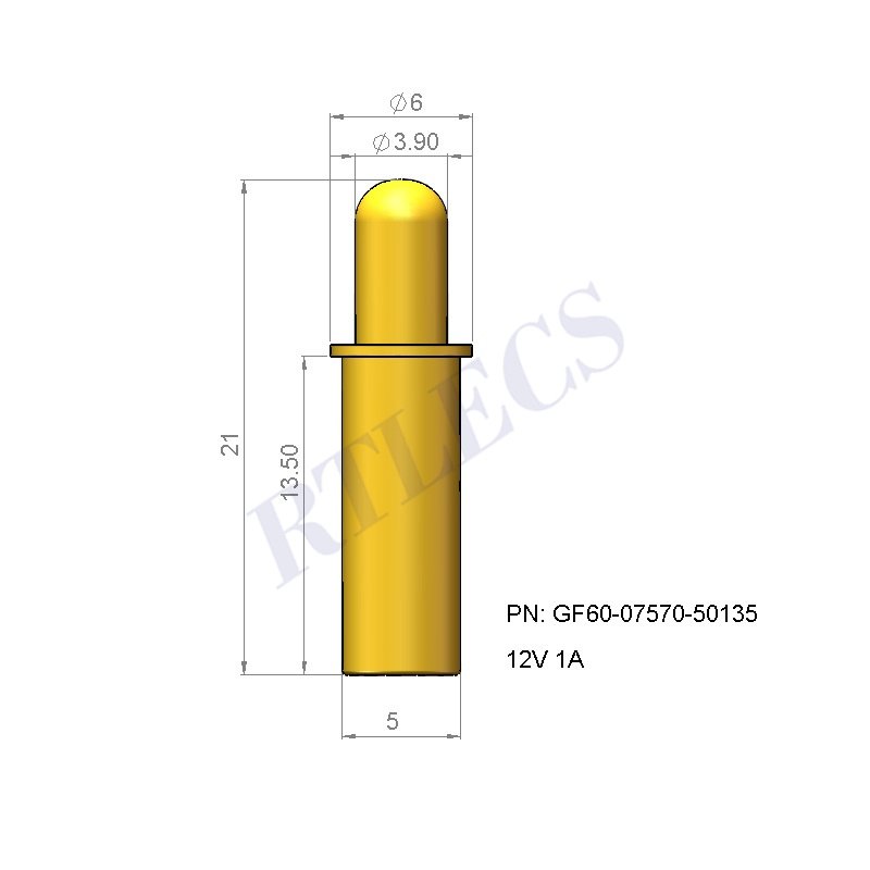 

Фланцевый пружинный разъем Pogo Pin RTLECS OD60 65 69-x