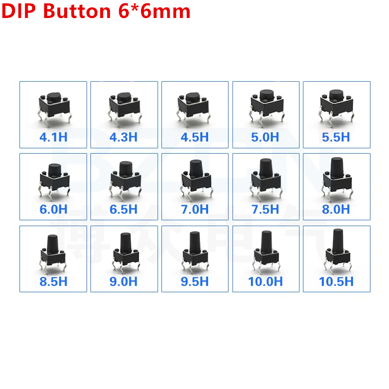 

Тактильные микропереключатели DIP 20 шт