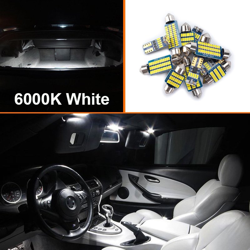

7шт Canbus для VW Volkswagen UP! e-UP ! 2012-2019 2020 2021 2022 Лампы для багажника автомобиля Светодиодный комплект внутреннего купола для чтения карт