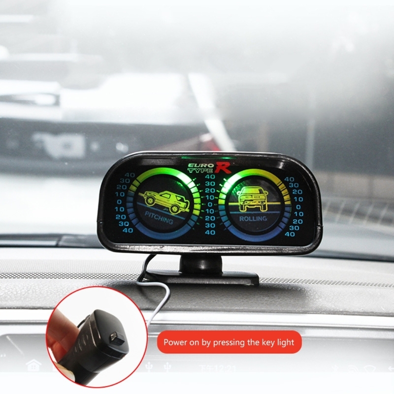 

Измеритель уклона HUD Инклинометр со светодиодной подсветкой Автомобильный цифровой дисплей Указатель наклона 12 В Автомобильный измеритель уклона Регулируемое основание
