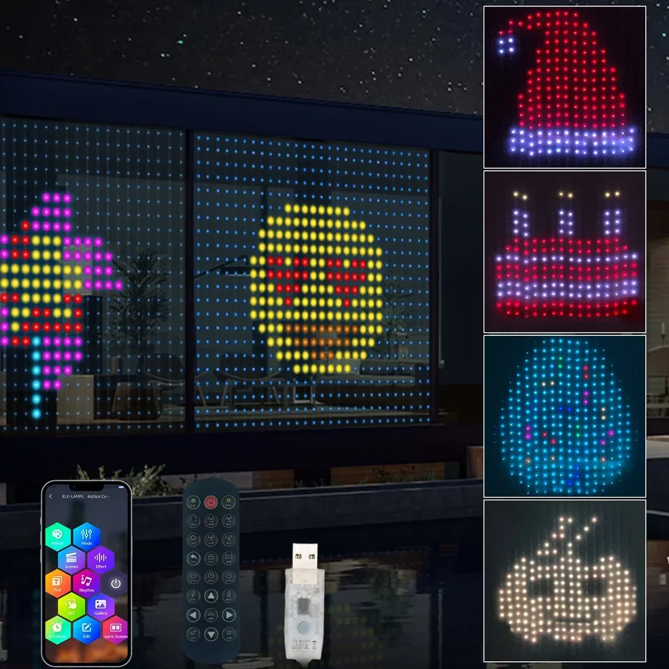 

RGB Светодиодные Занавески Bluetooth 400 штук