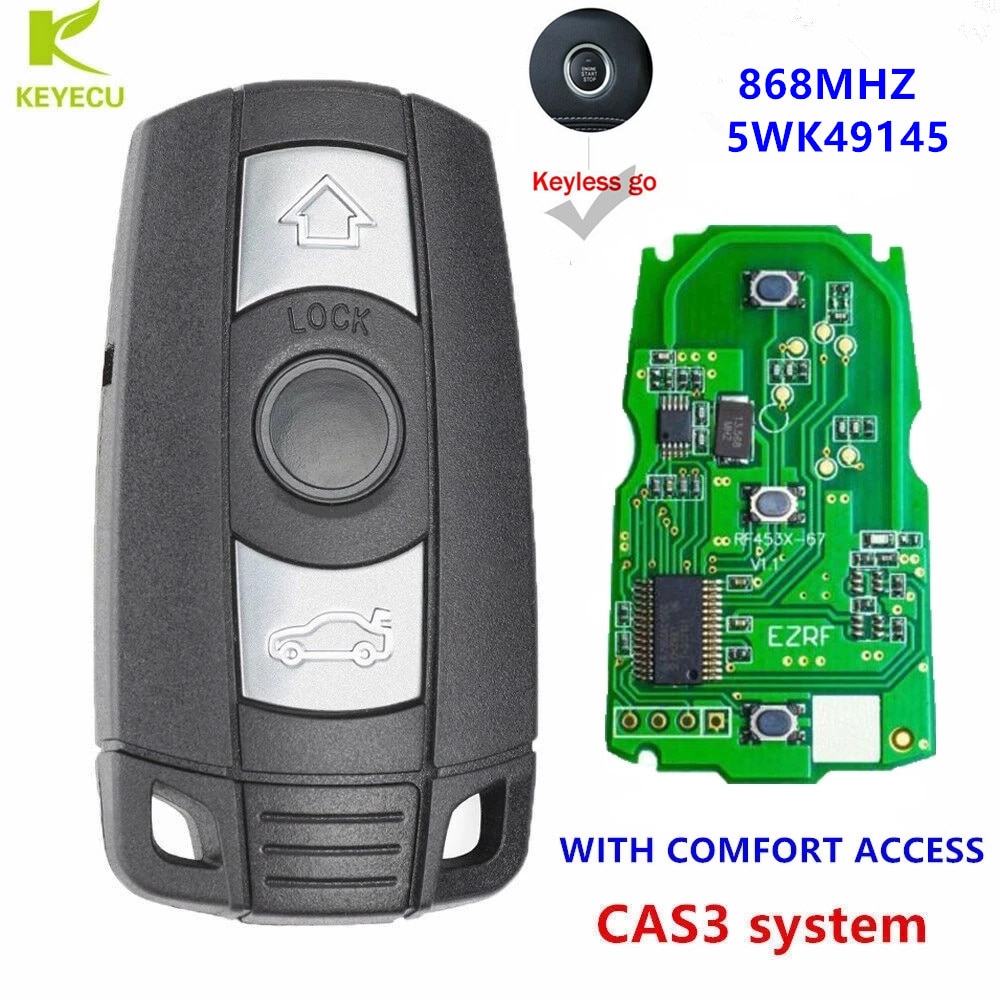 

Сменный пульт дистанционного управления KEYECU SMART с COMFORT ACCESS для BMW CAS3+ 1-SERIES E90 E92 E93 E60 6-SERIES X5 X6 2006-2011