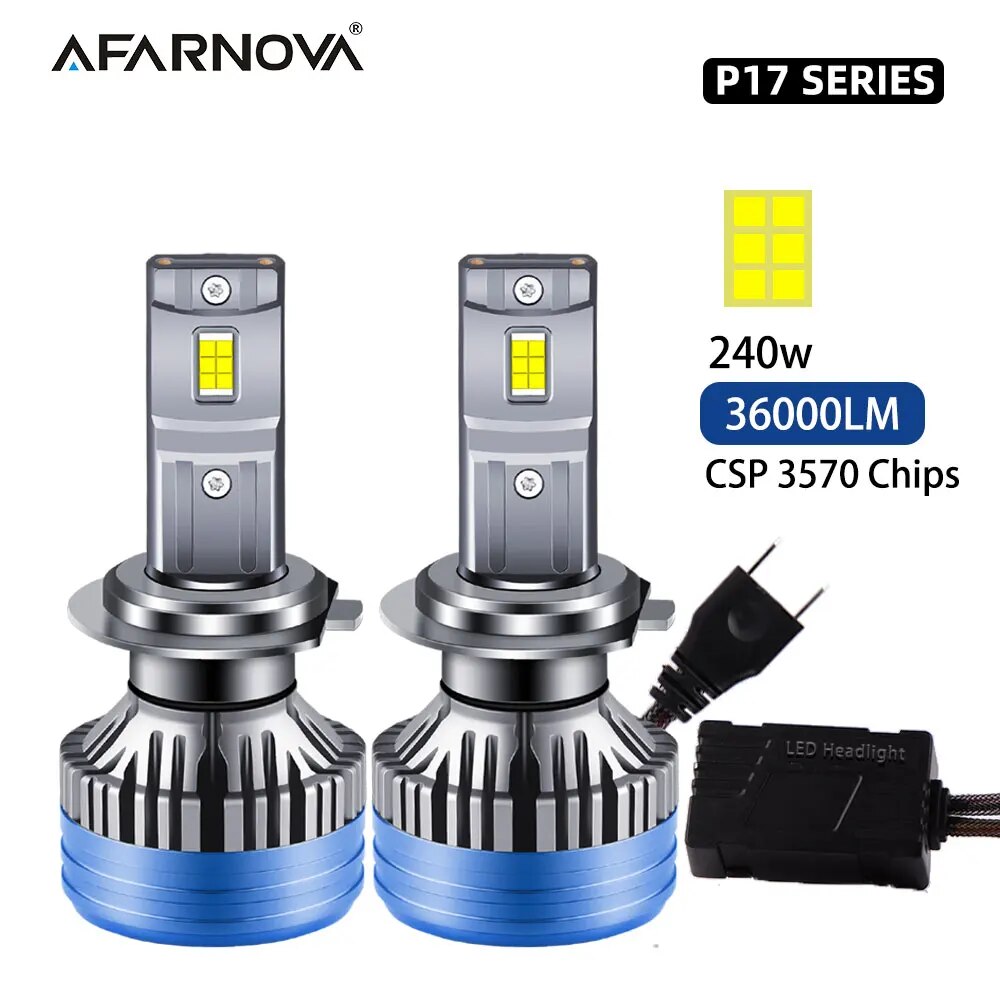 

P17 H7 Led H4 Led Lights do pojazdów Reflektor H11 Żarówka LED Canbus Samochodowe światła przeciwmgielne 36000Lm Super jasny reflektor samochodowy